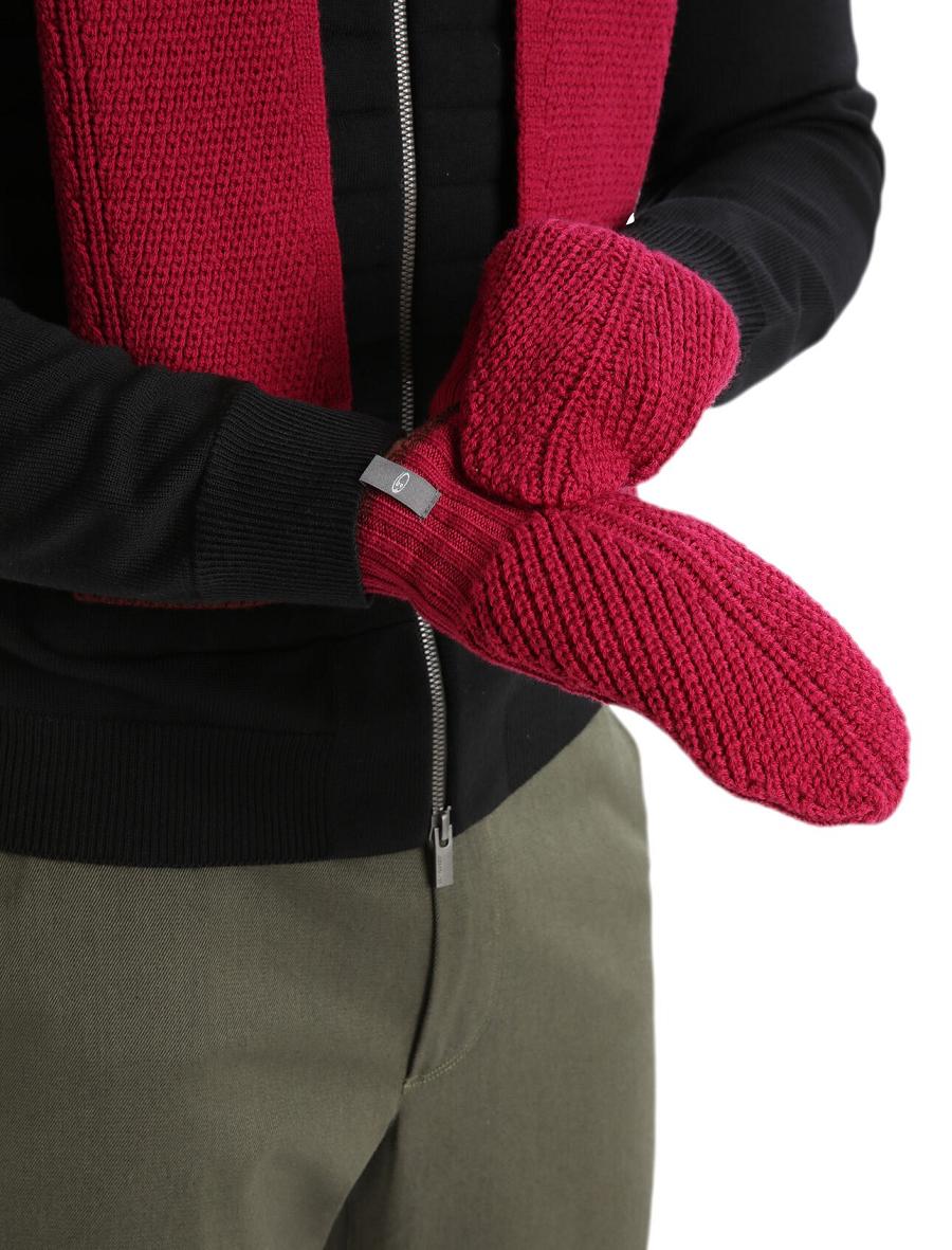 Icebreaker Unisex Merino Waypoint Mittens Miesten Käsineet Pinkki | FI 1063LISH